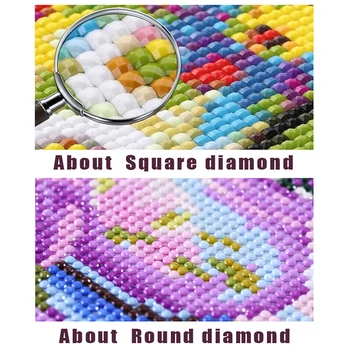 Celoten Kvadratni Slika Diamond Vezenje Malo fant in dekle DIY Diamond Barvanje Slike Z Okrasnih Doma Dekoracijo