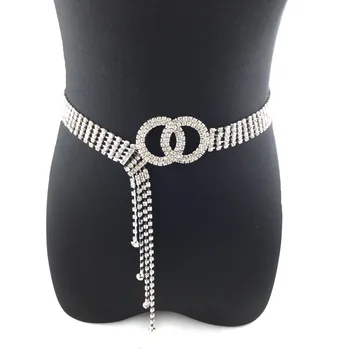 Celotno Diamond Pasu Žensk Luksuznih Modnih Poročno Obleko Dekoracijo Polno Vdelan Diamant Kristalno Diamantni Pas Verige