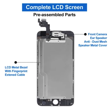 Celotno Montažo LCD-Zaslon Računalnike za iPhone 6P LCD Zaslon na Dotik za iPhone 6 PLUS Zaslon Zamenjava Kakovosti AAA LCD Zaslon