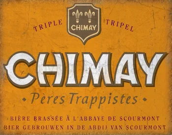 Chimay Pivo Belgija Letnik Alkohola Kovinski Tin Prijavite Plakat Stenska Ploščica