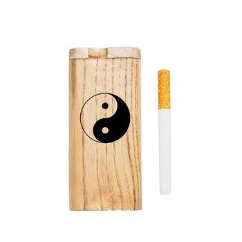 Cigareta Lesa Primeru Naravnih Ročno Izdelanih Lesenih Dugout S Keramičnimi Eden Nasilen Tobačne Pipe Prenosni Organizator Polje