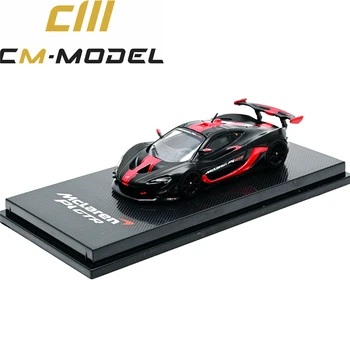 CM MODEL 1:64 Mclaren P1 GTR BlackRed Diecast Model Avtomobila