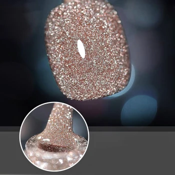 CONTIGO Bleščice Semipermanent za Nohte, Set 7ml Zdrobljen Diamond Gellac Komplet za Manikuro 6Color uv Emajl Super Svetla Gel Laki