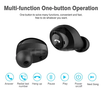 CP7 TWS Slušalke Bluetooth 5.0 Brezžični Uho Brsti Super Bass Proste Roke, Dvojni Mikrofon Mini Srčkan Slušalke za Pametni telefon