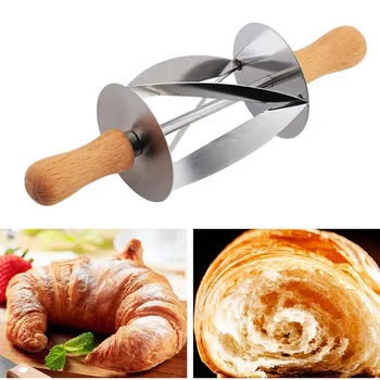 Croissant Rezalni Valj Croissant Kavo Iz Nerjavečega Jekla Roller Rezine Pecivo Testo, Rezalniki Vozni Nož Kuhinjski Peko Orodja