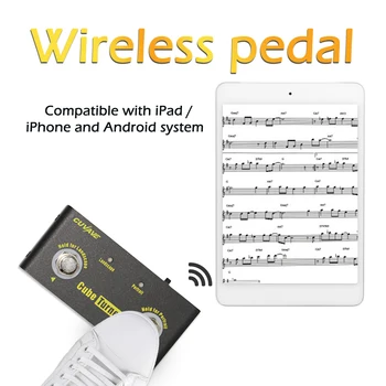 CUVAVE Brezžični Stran Turner Strani Pedal Združljiv z iPad, iPhone, Android Looper Povezave Kitare Dodatki