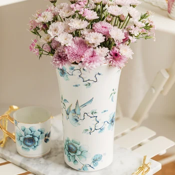 Cvet Vazo Kosti Kitajske Vaze za Cvetje Podeželju Cvetlični Aranžma Posodo Vaza Dekoracijo Za Dom Dekor