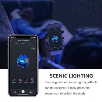 Daljinsko Star Galaxy Laserski Projektor Tuya Smart Življenje App Zvezdnato Nebo Razsvetljavo Učinek Otroci Soba Stranka Noč, Praznik Luči