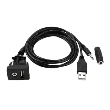 Dash Vrata USB Plošča 3,5 mm, 1/8 AUX USB Kabel Podaljšek za Toyota Camry Corolla Zagotavlja Visoko hitrost Prenosa Podatkov