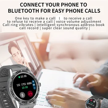 DAWI Pametno Gledati Bluetooth Klic Reloj Inteligente Hombre IP67 Nepremočljiva Fitnes Tracker Srčnega utripa Moški Ženske Smartwatch