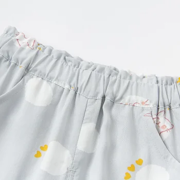 DBZ18151 dave bella poletje baby unisex modna tiskanja žepi hlače otrok celotno dolžino otroci hlače za malčke malčka hlače
