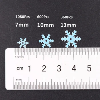 Debelo 7mm 10 mm 13mm Bela Snežinka Sequins DIY PVC Božič Cvet Paillettes Šivanje Obrti Lentejuelas Oblačila Pribor