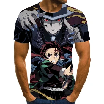 Demon Slayer Anime T Shirt Za Moške Camisetas Manga Kimetsu Ne Yaiba Vrhovi Camiseta Hombre Ropa Oblačila Tee Camisa Masculina