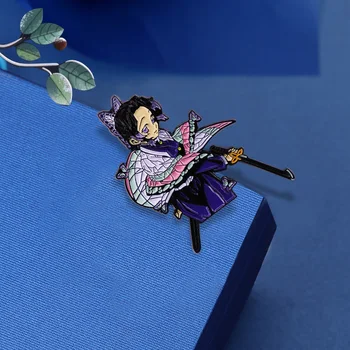 Demonn Slayerr Shinobuu Koooocho Broška,Elegantno in nežen metulj dekle značko