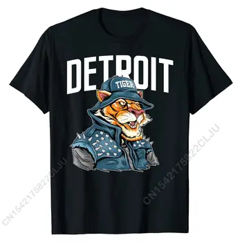 Detroit Tiger Oblačila Za Moške, ženske, Detroit Rock City Tiger T-Shirt Tshirts Za Moške Kul Vrhovi Majica blagovne Znamke v Novo Smešno Bombaž