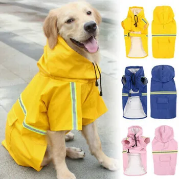 Dežni Plašč za psa Reflektivni Kuža, Dež Plašč s Kapuco Reflektivni Nepremočljiva Oblačila za Pse, Mehko Dihanje Hišnih Mačk Majhen Pes Rainwear