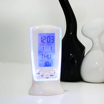 Digitalni Koledar Temperatura LED Digitalna Budilka z Modro Nazaj Luči Elektronska LED Nočna Lučka Desk Ura Dremež Alarma