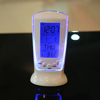 Digitalni Koledar Temperatura LED Digitalna Budilka z Modro Nazaj Luči Elektronska LED Nočna Lučka Desk Ura Dremež Alarma