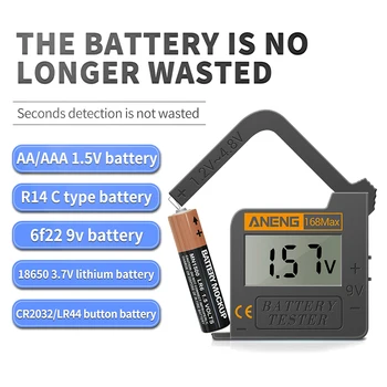 Digitalni Litij-Zmogljivost Baterije Tester Test Karirasti Obremenitev Analyzer Univerzalno 168max Zaslonu Preverite Aaa Aa Gumb Celic