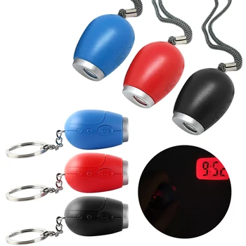 Digitalni Projekcijski Ura Mini Alarm Ura LED Keychain Design Watch Noč Light Magic Projektor Ura Z gumbno baterijo