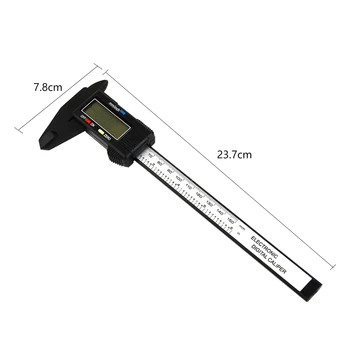 Digitalni Vernier Kaliper 0-150mm 6-Palčni LCD Elektronski Ogljikovih Vlaken Višinomer Mikrometer za Merjenje Auto Off Pokaže Merjenje