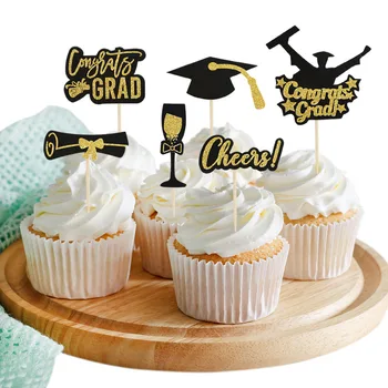 Diplomi Dekoracijo Uslug Diplomi Balon Banner Congrads Grads Cupcake Toppers Razred 2021 Stranka Namizna Dobave