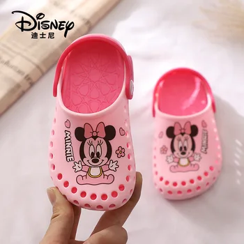 Disney baby vrt čevlji mehko-soled malčka čevlji novo non-slip risanka otroški natikači poletje luknjo čevlji dihanje