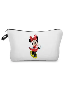 Disney Mickey Minnie Kozmetične Vrečke Risanka Moda Za Ženske Makeup Torba Za Prenosni Srčkan Vrečko Za Shranjevanje Mini Kovanec Torbici Meri Vzorec