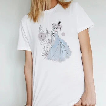 Disney Pepeljuga 70. Obletnici Logotip Premium T-Shirt Harajuku Ženske Grafični T Shirt Luštna Ženska T Majica Dekleta Tshirt Vrh