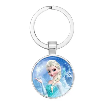 Disney Risanke Otrok Princesa Zamrznjene Ključnih Verige Pepelka Čas Gem Keychain Zaponke Keyring