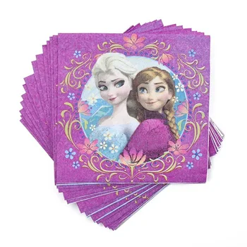Disney Zamrznjene Elsa Princesa Anna dekle 1set Rojstni Dekor Baby Tuš za Enkratno uporabo papir Pokal Ploščo Napkin namizni Pribor Kompleti