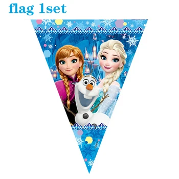 Disney Zamrznjene Modra Temo Stranki Dobave Ana in Elsa Princesa Okraski Otroci Dekleta Pokal Ploščo Slame za Enkratno uporabo Set Posode