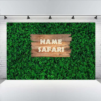 Divji Ozadje za Safari Baby Tuš Rojstni Dekor Fotografija Ozadje Zeleno Travo Stene Prilagodite Plakat Ozadje