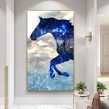 Diy 5D Diamond Slike Živali konj Celoten Krog Diamond Vezenje Živali Domov Dekoracijo Okrasnih umetnosti kompleti Počitnice Darilo