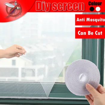 DIY Anti-mreža proti Komarjem Insektov Letenje Zaslon Okno Očesa Z samolepilni Trakovi