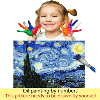 DIY Barvanje Paint z Številkami morska deklica Platno Enem Kosu Živali 50x40 60x50 75x60 90x70 100x80 Klasične Propilena