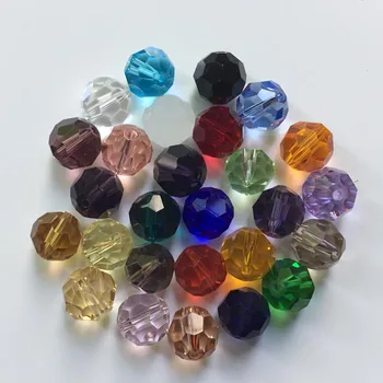DIY Nakit Noge 10 mm Nogomet Slog Čudovito Barvo Kristalno Steklo Bead AAA najvišje Kakovosti