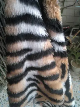 Dobra kakovost Tiger tiskanja specializiranimi za umetno krzno, tkanine, moda krzno ovratnik dekorativni plišastih preprogo ,počutil krpo števec tkanine