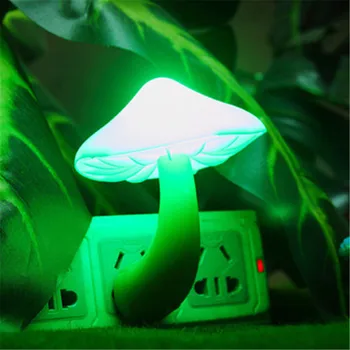 Doma Dekoracijo Pisane Varčevanja z Energijo, Gobe NAS Plug LED Inteligentni Night Light Senzor za Nadzor Svetilko ob Postelji Stenske Svetlobne