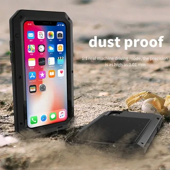 Doom oklep Kovin, Aluminija Primeru telefon za iPhone 11 12 Pro XS MAX XR X 6 6S 7 8 Plus 5S SE Celotno Telo, Pokrov Shockproof Fundas Primeru
