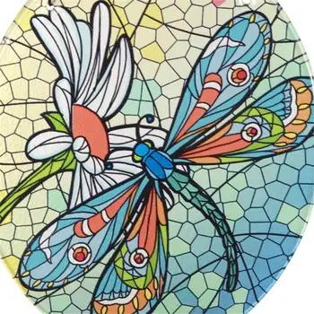 Dragonfly Stekla, ki Visi Zid Dekor Zunanja, Dome, Viseči Okraski za Dom, Vrt Miniaturni Kipi in Skulpture