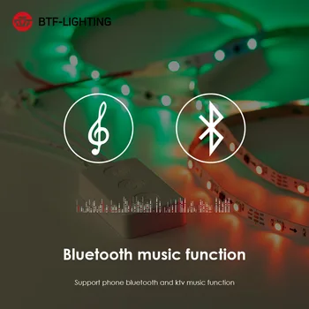 Dreamcolor LED Trak Svetlobe Bluetooth Music APP Nadzor RGB IC Prilagodljivo Luči Led Trakovi za TV Soba Spalnica Stranka Kuhinja 10M 20M