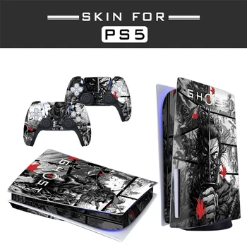 Duha za Tsushima PS5 Disk Edition Kože Nalepke za PlayStation 5 Konzolo in Krmilniki PS5 Kože Nalepke Nalepke Pokrov