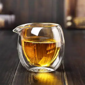 Dvojno steno, steklo čaj infusers chahai čaj stekleni vrč čaja pribor 250ml