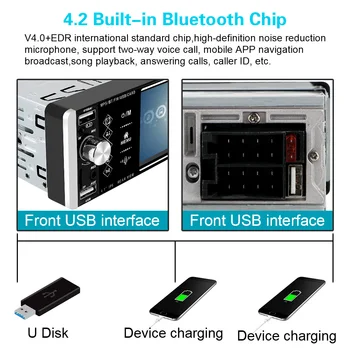 Dvosmerno Povezanost AM RDS FM-3-1Din USB 5.2 Palčni Mp5 Predvajalnik Inteligentni AI Glas, Dotik Avto Radio Bluetooth, združljiva