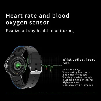 E15 Pametno Gledati Moške Srčni utrip In Krvni Tlak Odkrivanje IP68 Vodotesen Vreme Smartwatch PK P8 L5 L8