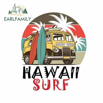 EARLFAMILY 30 cm x 24.7 cm za Plaži na Havajih Surf Vinilne Nalepke Nepremočljiva Nič-dokazilo Okno Desko Trunk JDM Avto Nalepke
