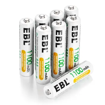 EBL 1,2 v AAA Baterije 1100mAh Baterija za Polnjenje + 8 Bay Polnilnik Z Dvojno Polnjenje prek kabla USB Vrata Za AA AAA Ni-MH baterije za polnjenje Ni-CD Baterij