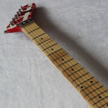 Eddie Van Halen 5150 Rdeče Električna Kitara /Bela črna Stripe/