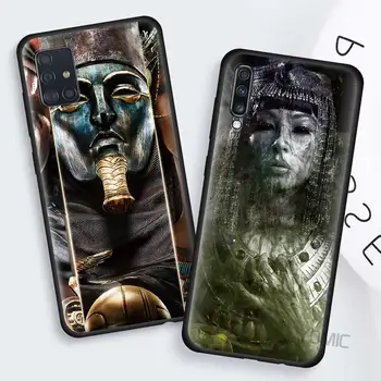 Egipt Nefertiti Anubis Ankh Ohišje za Samsung Galaxy A51 5G A71 A50 A21s A31 A10 A41 A20e A70 A30 A11 A40 A12 Black Soft Cover